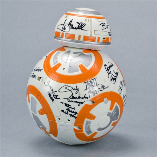 Mark Hamill, Adam Driver, Andy Serkis Star Wars: The Force Awakens Cast Autographed 9.5" BB-8 Talking Droid