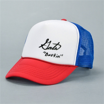 Gaten Matarazzo Autographed Stranger Things Dustin Cap with Dustin Inscription