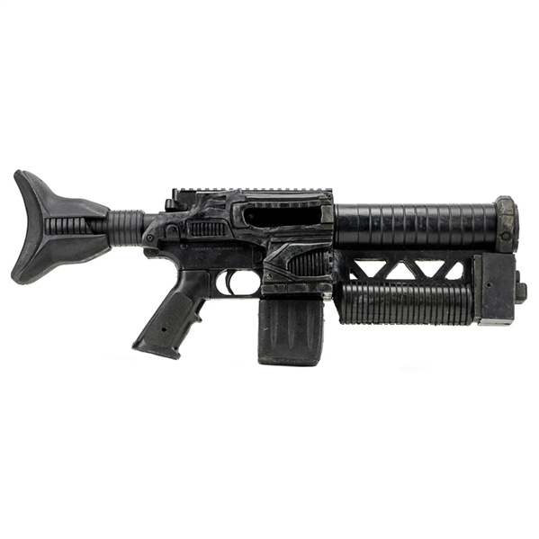 1996 Escape from L.A. Kurt Russell Snake Plisskin Screen Used Hero Stunt Machine Gun with John Carpenter Signed Letter of Authenticity