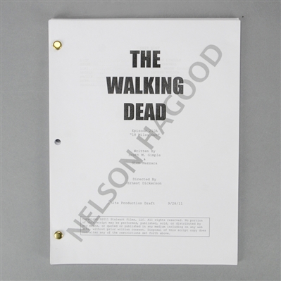 The Walking Dead Original Episode #210A 18 Miles Out Draft Production Script *Features Rick and Shanes Climactic Fight Scene