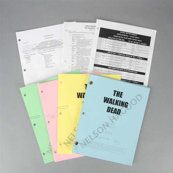 The Walking Dead Original Episode #212 Better Angels 4 Draft Production Scripts and Production/Shooting Schedules *Features the Death of Shane