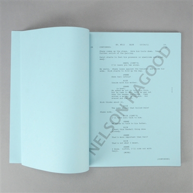 The Walking Dead Original Episode #212 'Better Angels' 4 Draft Production Scripts and Production/Shooting Schedules *Features the Death of Shane