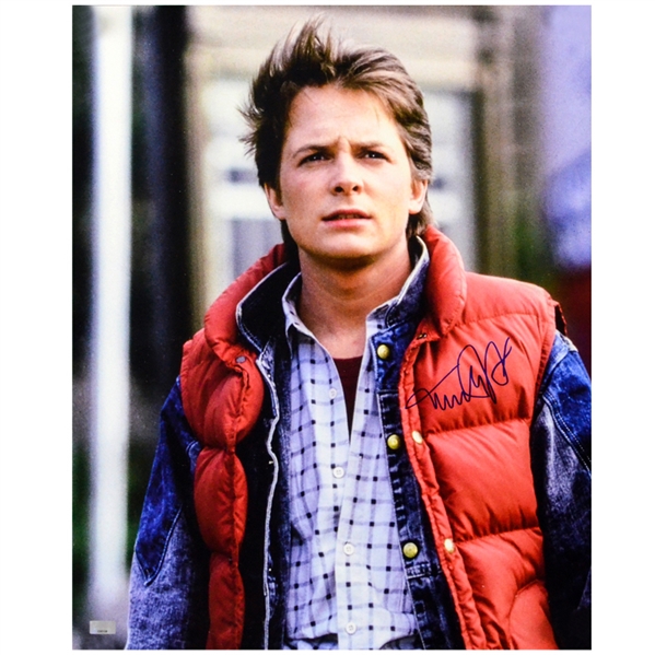 Michael J. Fox Autographed Back to the Future 16x20 Marty McFly Photo