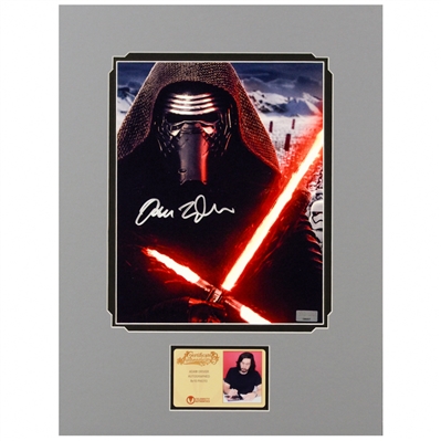 Adam Driver Autographed Star Wars: The Force Awakens 8×10 Kylo Ren Portrait Matted Photo