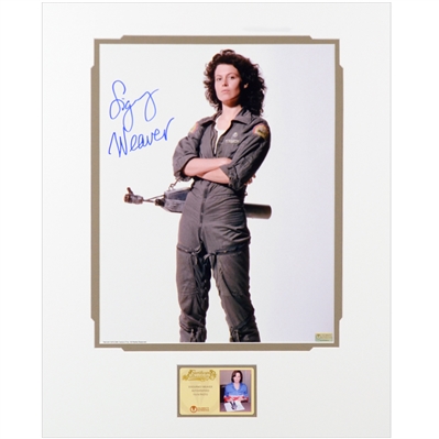 Sigourney Weaver Autographed 11×14 Alien Studio Matted Photo