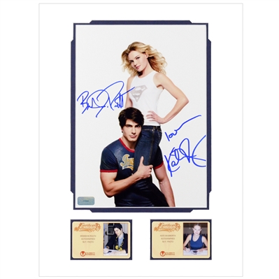 Brandon Routh, Kate Bosworth Autographed Entertainment Weekly 8×11 Matted Photo
