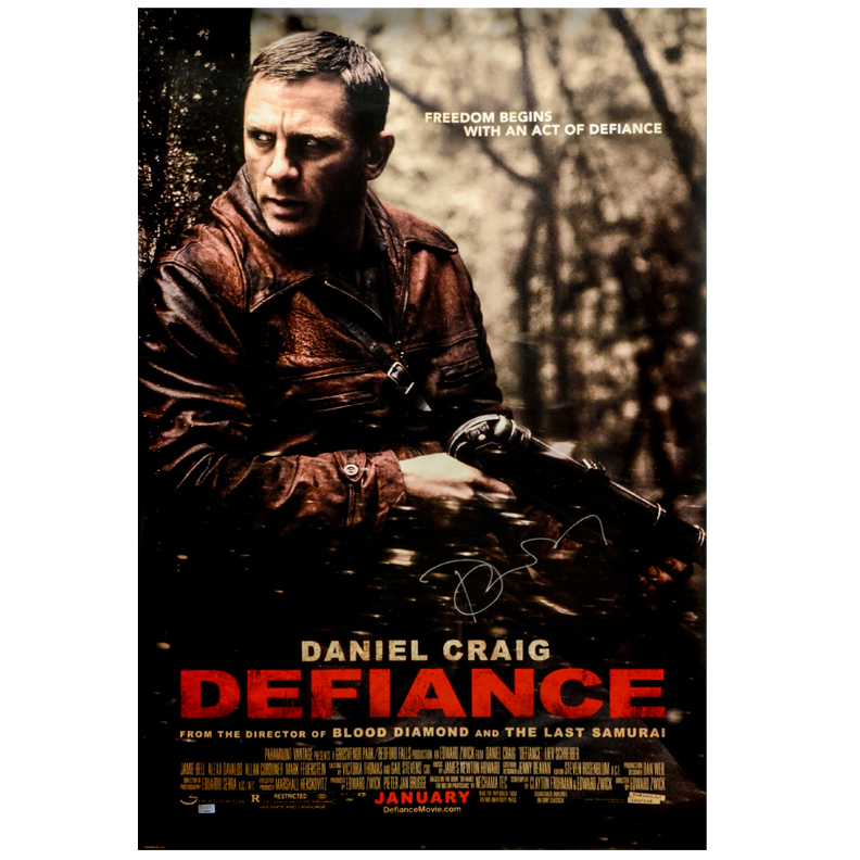 Lot Detail - Daniel Craig Autographed 2008 Defiance Original 27×40 ...