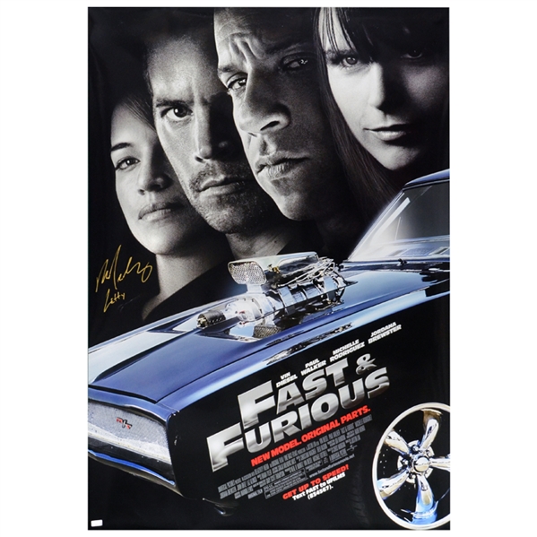 Michelle Rodriguez Autographed Fast and Furious 27x40 Original Double-Sided Poster W/ Letty Inscription