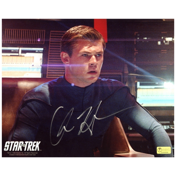 Chris Hemsworth Autographed Star Trek George Kirk 8x10 Photo