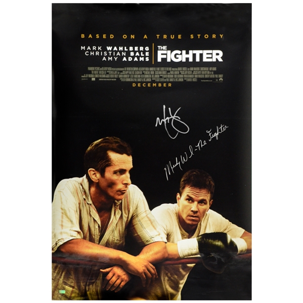 Mark Wahlberg, Micky Ward Autographed 2010 The Fighter Original 27x40 Double-Sided Movie Poster