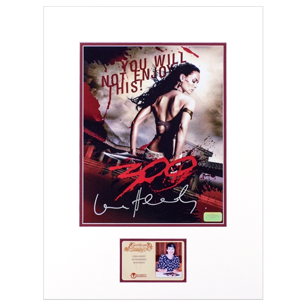 Lena Headey Autographed 8×10 Queen Gorgo 300 Matted Poster Photo