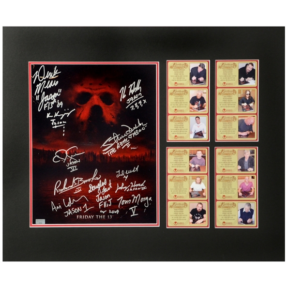  Friday the 13th Cast Autographed 11×14 Camp Blood Matted Poster