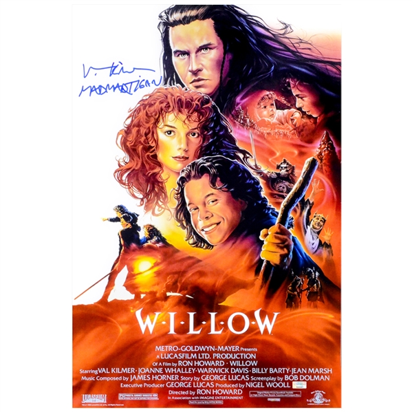 Val Kilmer Autographed 1988 Willow 16x24 Poster