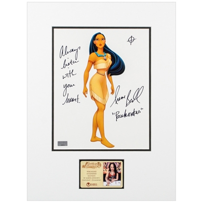 Irene Bedard Autographed Pocahontas 8x10 Matted Photo 