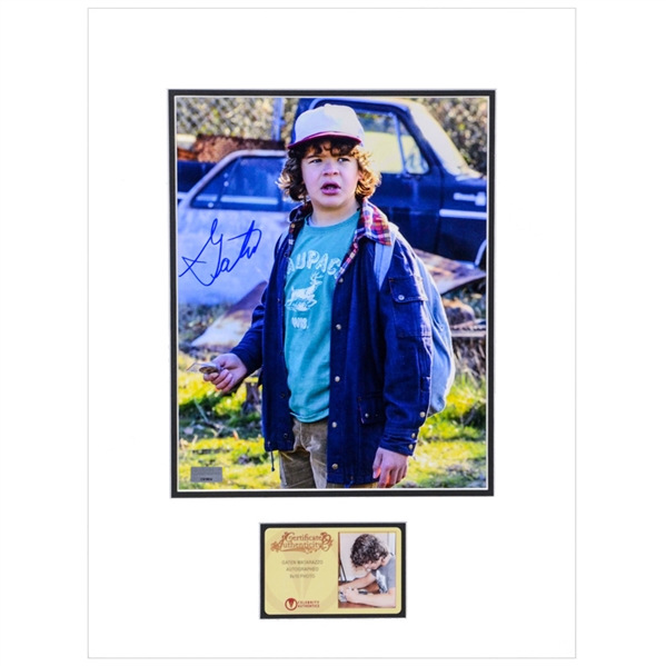 Gaten Matarazzo Autographed Stranger Things Dustin 8×10 Matted Photo