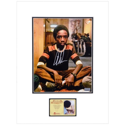 Caleb McLaughlin Autographed Stranger Things Lucas 8x10 Scene Matted Photo