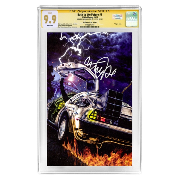 Michael J. Fox Autographed Back to the Future #1 CGC Signature Series 9.9 Mint with Corbyn Kern Variant Cover