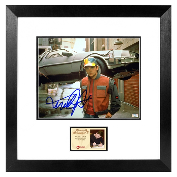 Michael J. Fox Autographed 1989 Back to the Future Part II Marty McFly 8x10 Framed Photo