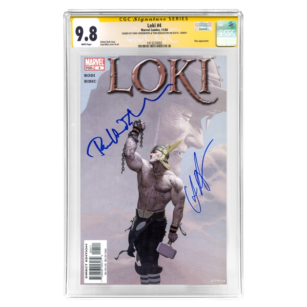 Chris Hemsworth, Tom Hiddleston Autographed 2004 Loki #4 CGC SS 9.8 * Esad Ribic Cover