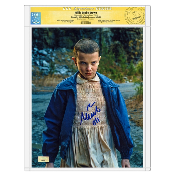 Millie Bobby Brown Autographed Stranger Things Eleven 8x10 Photo * CGC Signature Series