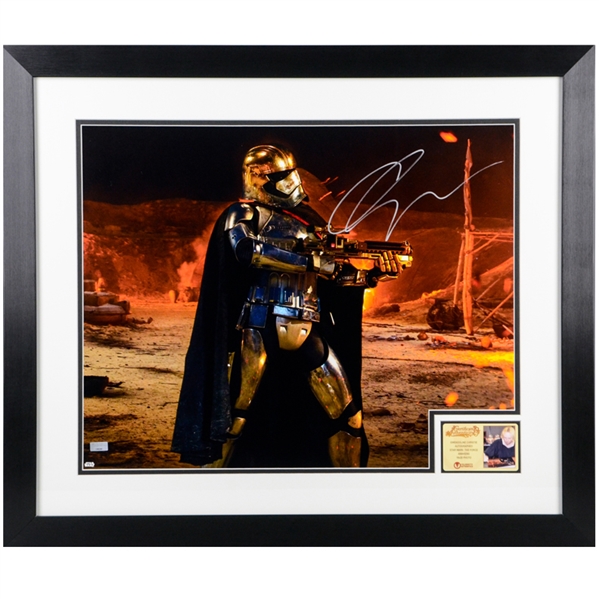 Gwendoline Christie Autographed Star Wars Captain Phasma Attack on Tuanul 16x20 Framed Photo