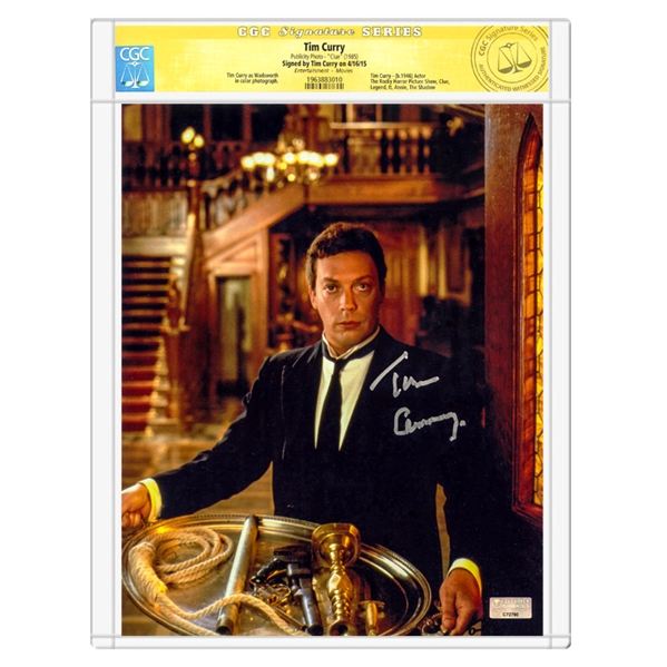 Tim Curry Autographed 8×10 Clue Photo *CGC Signature Series 