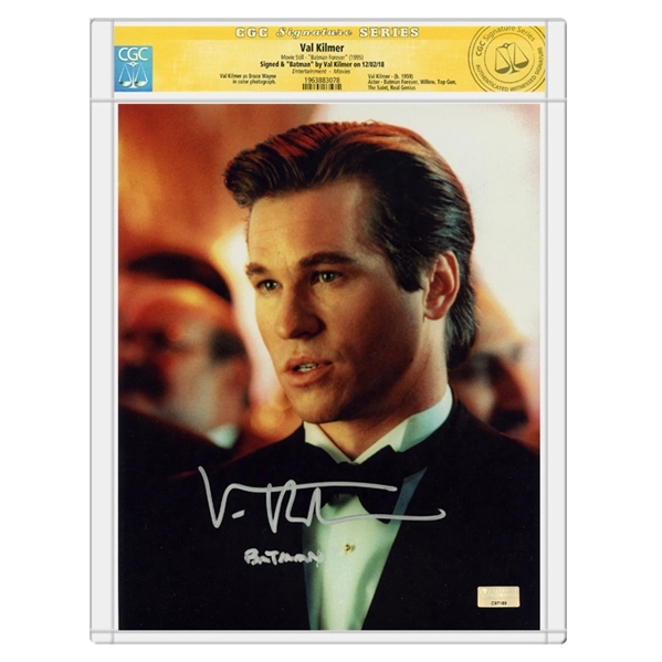 Val Kilmer Autographed Batman Forever Bruce Wayne 8x10 Photo * CGC Signature Series