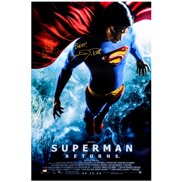 Brandon Routh, Kate Bosworth Autographed 2006 Superman Returns 27x40 Original Double-Sided Movie Poster