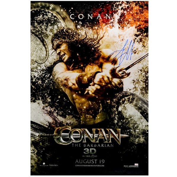 Jason Momoa Autographed 2011 Conan the Barbarian Original 27x40 Double-Sided Movie Poster