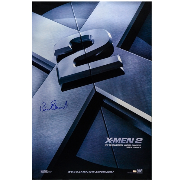 Patrick Stewart Autographed 2003 X-Men 2 Original 27x40 Double-Sided Movie Poster