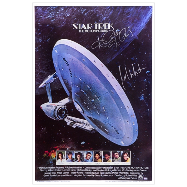 William Shatner and Nichelle Nichols Autographed 1979 Star Trek: The Motion Picture 27x40 Single-Sided Movie Poster