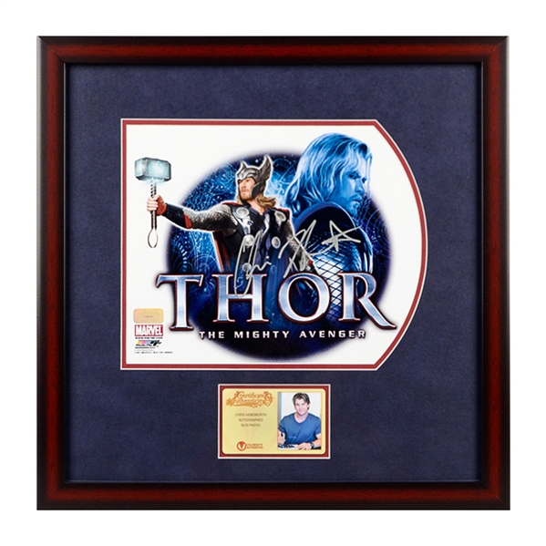 Chris Hemsworth Autographed Thor The Mighty Avenger 8x10 Framed Photo