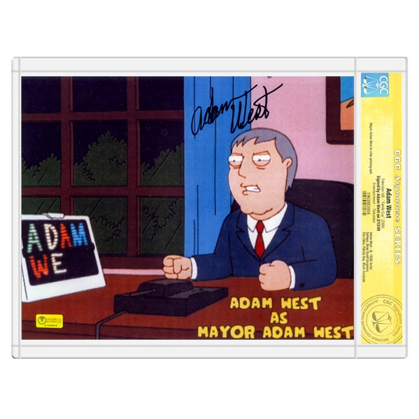 Adam West Autographed Family Guy Mayor Adam West 8x10 Photo * CGC Signature Series