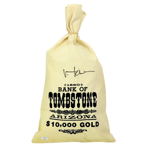 Val Kilmer Autographed Bank of Tombstone Money Bag