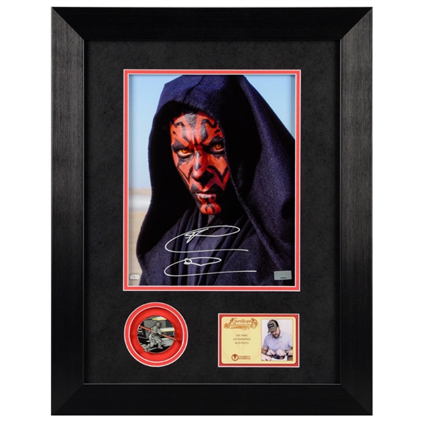 Ray Park Autographed Star Wars: The Phantom Menace Darth Maul Framed 8x10 Photo with Limited Edition Darth Maul Collectors Pin