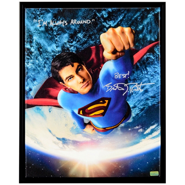 Brandon Routh Autographed Superman Returns Flight Gallery Edition 16x20 Canvas