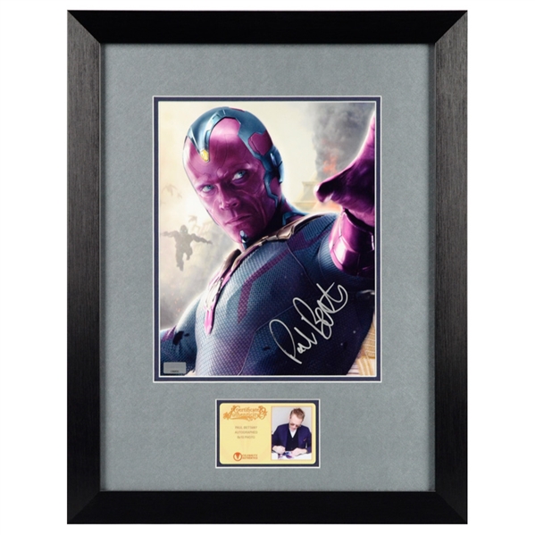  Paul Bettany Autographed Avengers Age of Ultron 8x10 Framed Photo