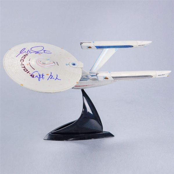 William Shatner Autographed Star Trek U.S.S. Enterprise NCC-1701-A Electronic Starship with Rare Captain Kirk Inscription