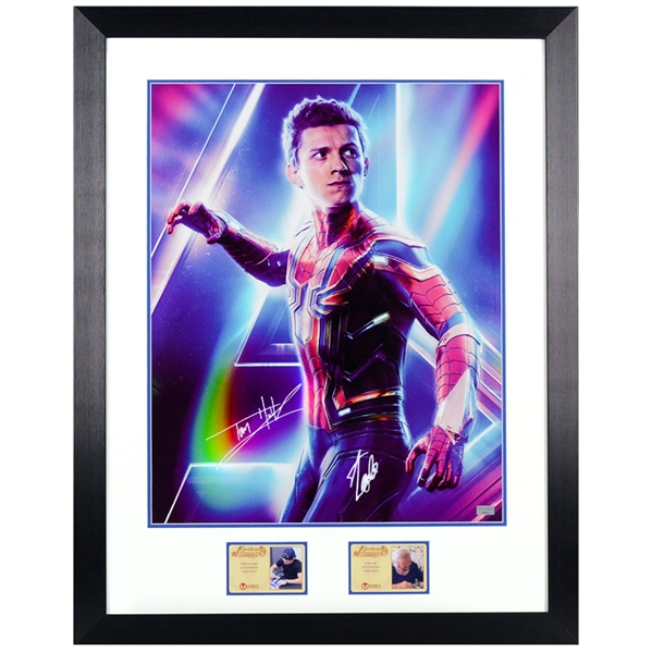 Tom Holland, Stan Lee Autographed Avengers: Infinity War Spider-Man 16x20 Framed Photo