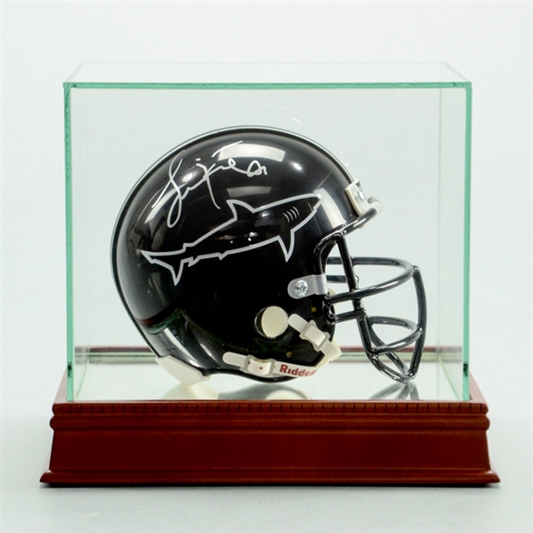 Jamie Foxx Autographed Any Given Sunday Sharks Mini-Helmet with Glass Display Case