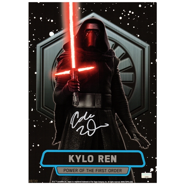 Adam Driver autographed Kylo Ren Power of the First Order 10x14 Trading Card