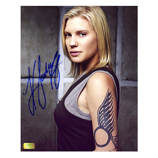 Katee Sackhoff Autographed 8×10 Battlestar Galactica Tattoo Photo