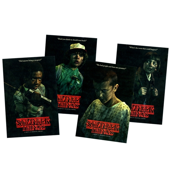 Stranger Things Eleven, Dustin, Lucas and Will Season One Promo Cards *Set of 4*