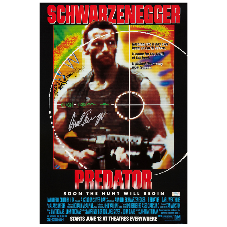 Lot Detail - Arnold Schwarzenegger Autographed 16×24 Predator Poster