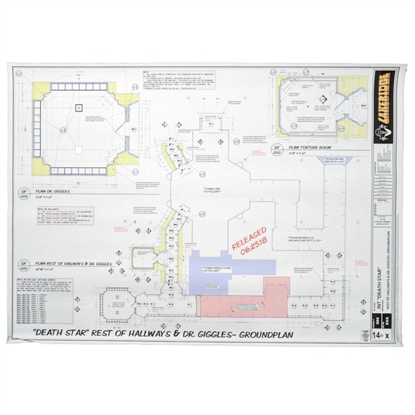 Stranger Things Season 3: Direct from the Set 42x30 Schematic- Rest of Hallways & Dr. Giggles- Groundnplan