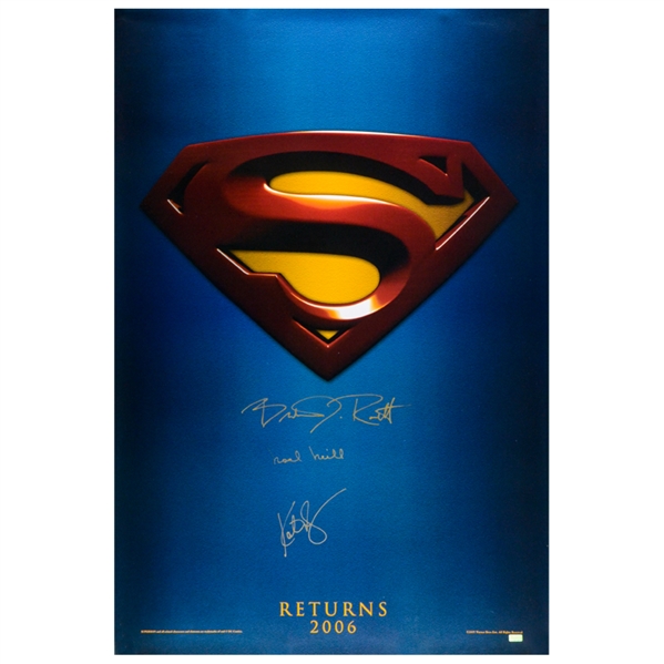 Brandon Routh, Kate Bosworth and Noel Neill Autographed 2006 Superman Returns 27x40 Poster