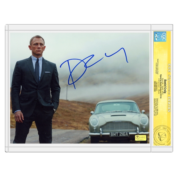 Daniel Craig Autographed Skyfall DB5 James Bond 8x10 Photo * CGC Signature Series