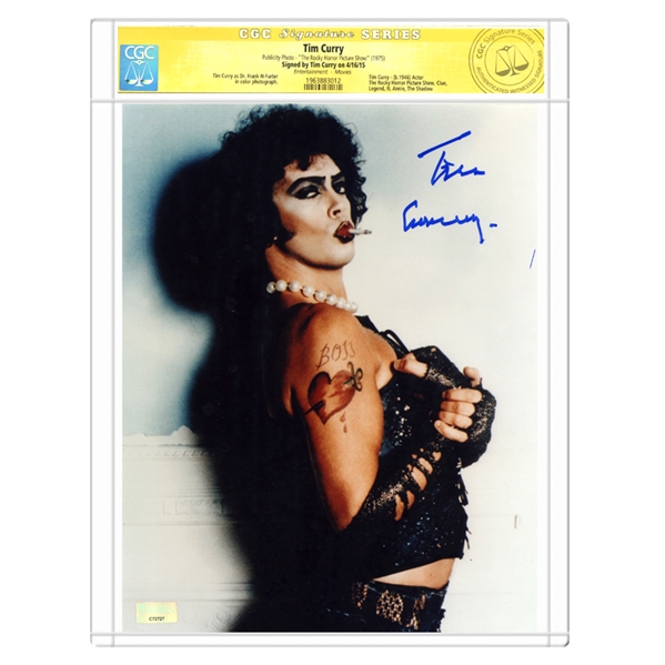 Tim Curry Autographed 1975 The Rocky Horror Picture Show Frank-N-Furter 8x10 Photo * CGC Signature Series