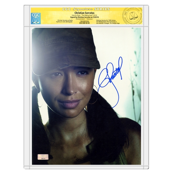 Christian Serratos Autographed The Walking Dead Rosita 8x10 Photo * CGC Signature Series