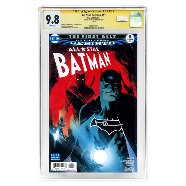 Val Kilmer Autographed 2017 DC Comics: All Star Batman #11 CGC Signature Series 9.8 Mint